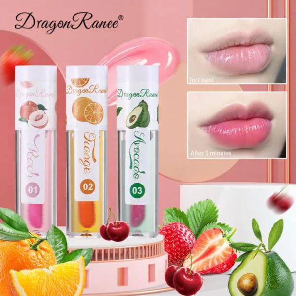 3 Pcs Dragon Ranee Natural Moisturizing & Long Lasting Lip Oil Lip Care Oil