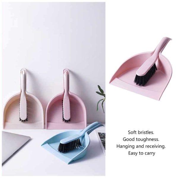 Large Broom And Dustpan Set For Home Mini Clean Brush With Dust Pans Hand Broom Brush Dust Pan Small Cleaning Brush ( Random Color )