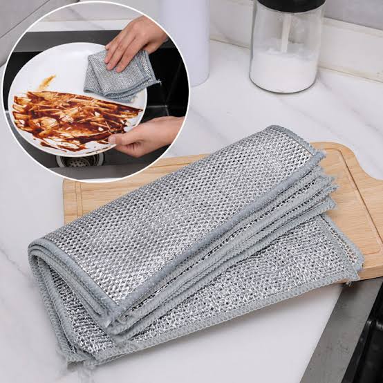 Pack Of 10 Dish Washing Cleaning Cloth | Wire Dish Washing Rugs For Kitchen Dishes