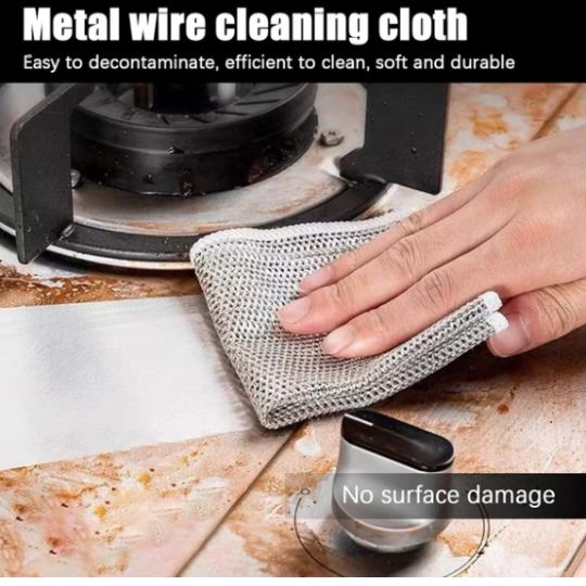 Pack Of 10 Dish Washing Cleaning Cloth | Wire Dish Washing Rugs For Kitchen Dishes