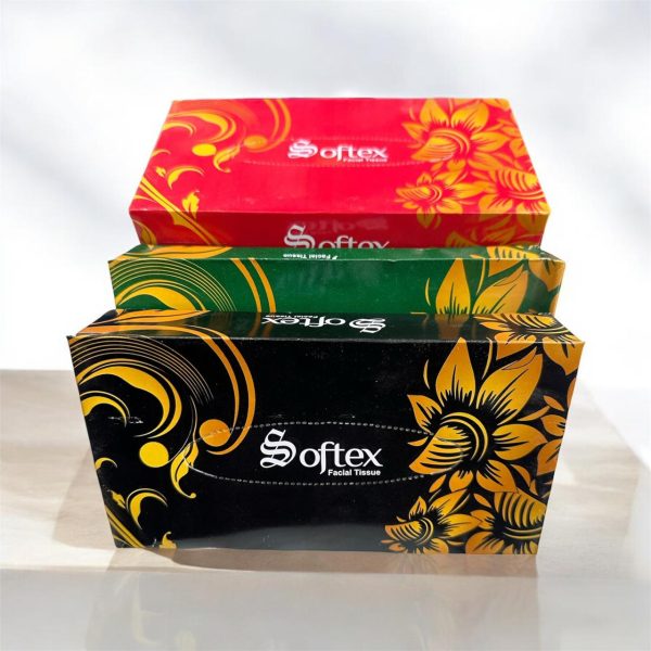 Pack Of 5 Softex Facial Tissue Box – 50 Pulls Per Box