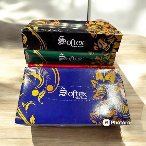 Pack Of 5 Softex Facial Tissue Box – 50 Pulls Per Box