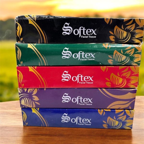 Pack Of 5 Softex Facial Tissue Box – 50 Pulls Per Box